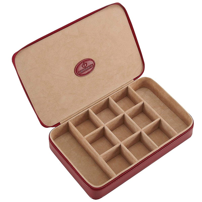 Windrose Merino Charm Box 23 cm Red, Plastic