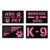 4 Pack Reflective Service Dog Ask to Pet k-9 Tactical
