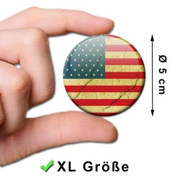 Fridge Magnets Country Flags Set of 6 Decorative Gift Set Magnets Vintage Flags Funny for Globetrotters Strong Large 50 mm Round Colourful