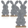 com-four® 4 x Decorative Stands for Easter, Cute Felt Easter