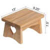 eHemco Rectangular Solid Hardwood Step Stool for Adults and Kids,