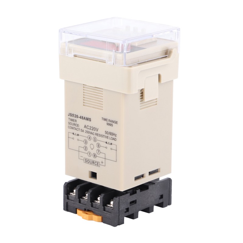 JSS20‑48AMS Power On Delay Timer Relay Digital Display 1‑999S AC