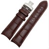 22mm 23mm 24mm Genuine Leather Curved End Watch Band Strap