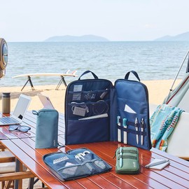 Lihit Lab SFJ x LIHIT LAB. Compact Pen Pouch, Ocean Navy A3200-11