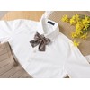 [Elerevyo] Women's Plaid Cotton Pre-tied Funny Bow Tie for Party