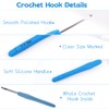BsHooker 22 Sizes Crochet Hooks Set with Storage Case 0.5mm-10mm