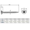 Wood Screws 3.5 x 25 mm Galvanised with Torx Countersunk