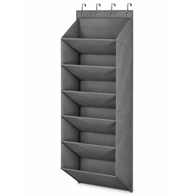 Over-the-Door Shoe Organizer with Deep Pockets – 6-Layer Hanging Shoe