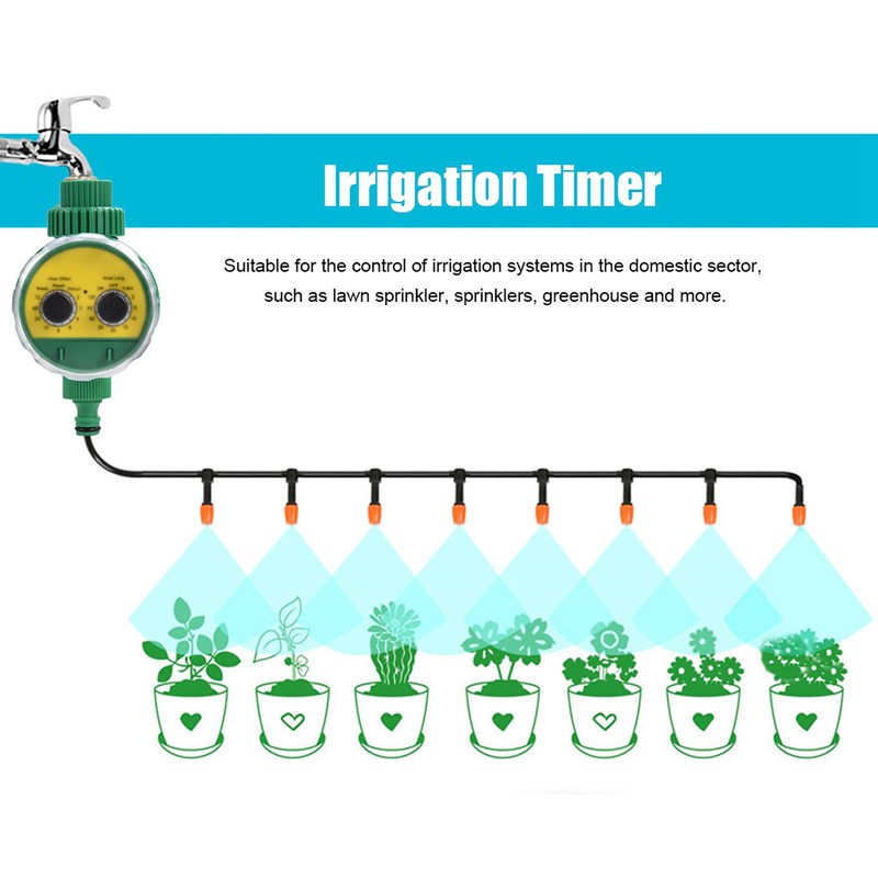 Multi Function Two Dial Automatic Electronic Watering Timer Garden Irrigation