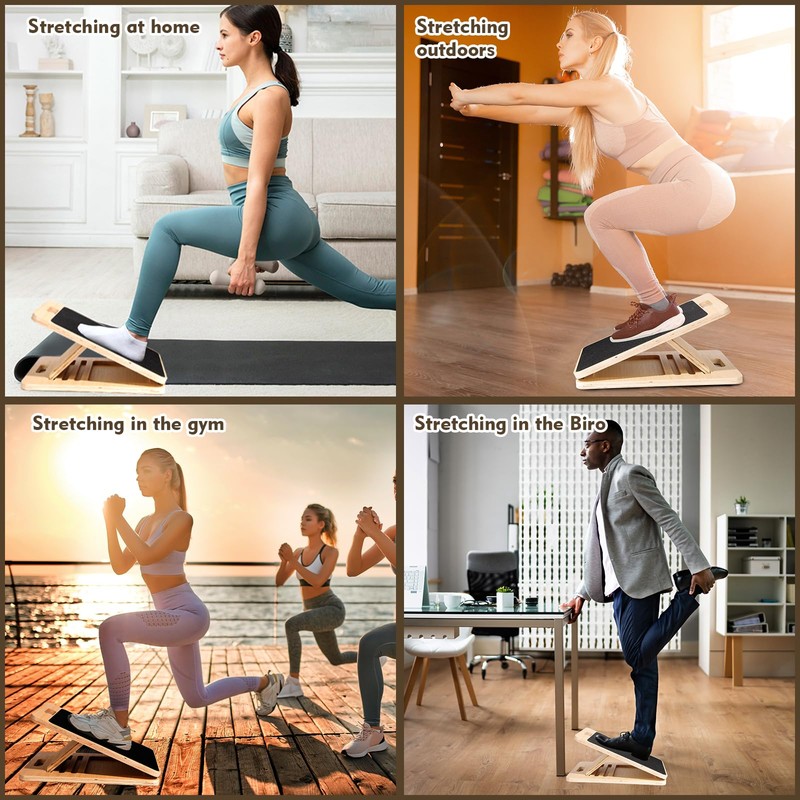 Slant Board for Calf Stretching, 4 Position Adjustable Incline Board