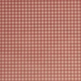 SatinWrap Luxury Printed Tissue Wrapping Paper Red Beige Gingham 5 Sheet