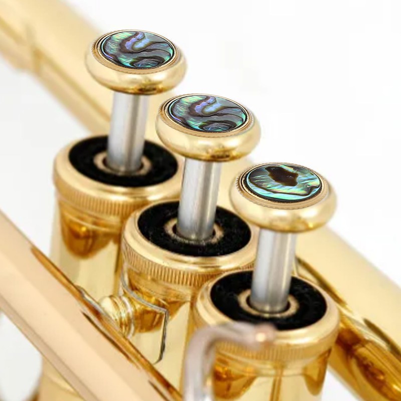 Trumpet Valve Finger Button Metal Abalone Shell Inlay Trumpet Button