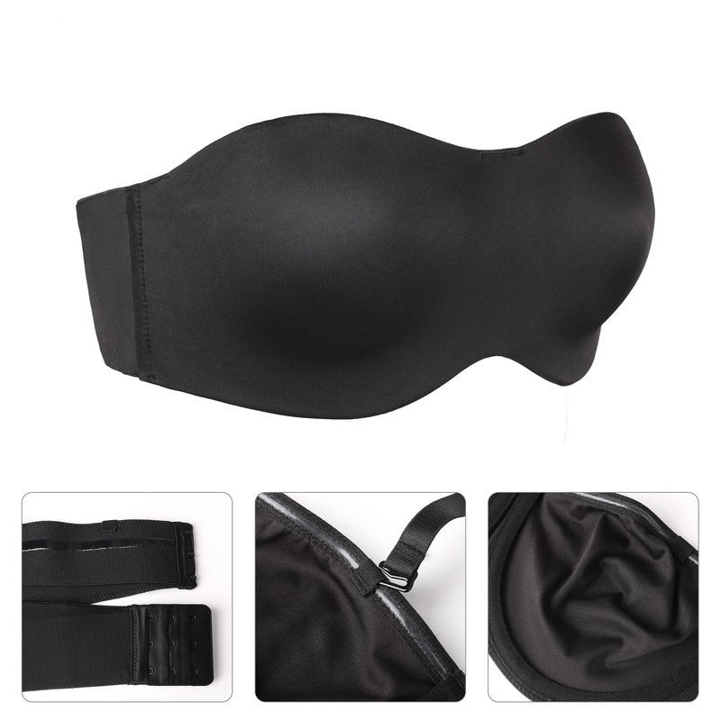 Lemorosy Women's Smooth Seamless Strapless Bandeau Non Padded Underwire Minimizer