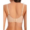 ANGOOL Women's Bra Without Underwire V-Neck Soft Cups Push Up