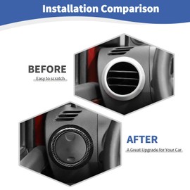 RT-TCZ para Wrangler JK Air AC Ventiladores Cubierta Anillos de fibra de carbono para Jeep Wrangler JK JKU 2007-2010 Accesorios interiores de fibra de carbono, 4 piezas