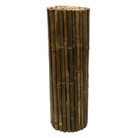 Backyard X-Scapes Natural Bamboo Fencing Garden Screen Rolled Fence Panel Black 1 in D x 3 ft H x 8 ft L