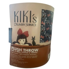 Her Universe Studio Ghibli Kiki's Delivery Service & Bows Navy Burnout Icons Throw Blanket