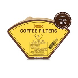 Comac Coffee Filter Hand Drip Filter Paper 100 sheets for 4-7 people, Comac Coffee Filter Paper #4 (100 sheets) / 코맥 커피필터 핸드드립 여과지 4-7인용 100매, 코맥 커피여과지 #4 (100매)