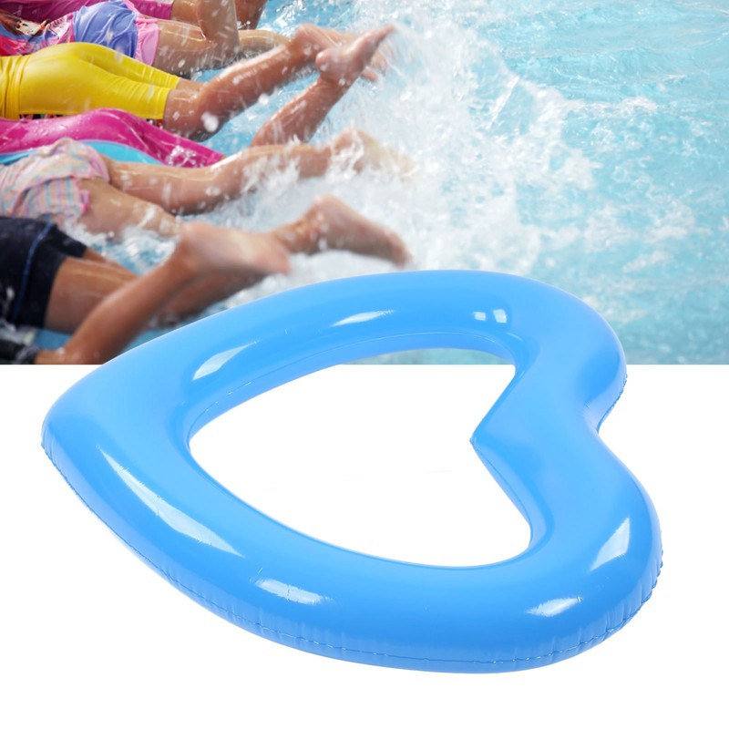 Heart Shaped Swimming Circle 120cm Thick Tear Resistant PVC Material