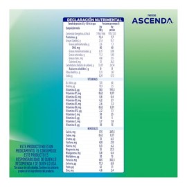 ASCENDA Suplemento Alimenticio Sabor Vainilla Lata de 900g