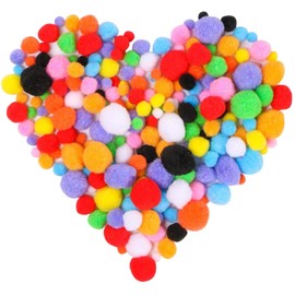 100 Pcs Pom Poms for Craft Making, Assorted Sizes & Multicolored High-Elastic Pom Poms, Creative Craft DIY Material Decorations