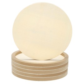 PATIKIL 14" Round Wood Canvas Panels, 6pcs Unfinished Wood Plaque Disc Circle Board for Craft Projects, Art Painting, Carving, Engraving, DIY