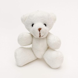 NEW 1 X WHITE Teddy Bears 12cm - Cute Cuddly Soft - Gift Present Birthday Xmas