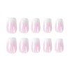 RikView French Tip Press on Nails Short Fake Nails Pink