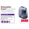 Swordfish ‘Fusion²’ Dual Power Double-Hole Pencil Sharpener with Pencil Point