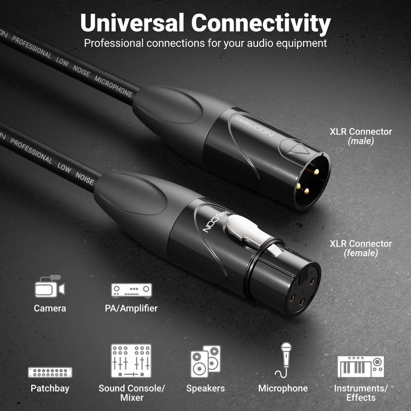 deleyCON 2 m XLR Audio Cable - Studio Quality -