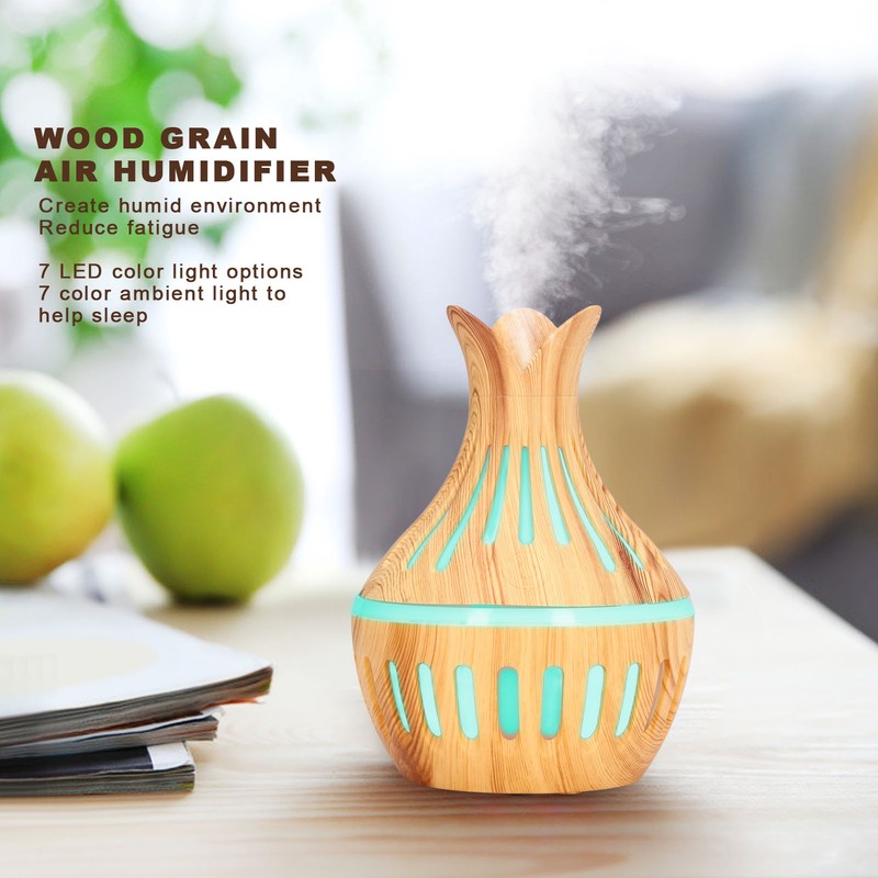 Wood Grain Air Humidifier ABS Aromatherapy Humidifiers for Household USB