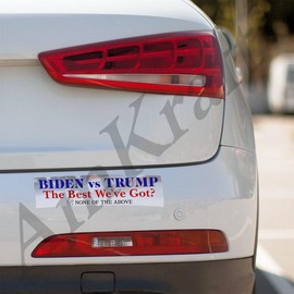 Generic ""None of The Above"" Political Bumper Sticker 3"" X 11"" Funny Humor, Various