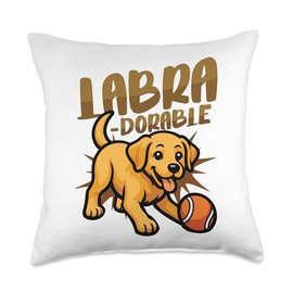 Labra-Dorable Labrador Lover Labrador Throw Pillow