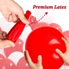 100pcs Red and white balloons 12 Inch Thickened Latex Red