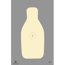 10-Pack Standard FBI-Q Paper Shooting Targets - 23 x 35 Inch Silhouette Bottle Targets for Police Training, CCW Practice, Handgun, Rifle & Archery (Indoor/Outdoor)