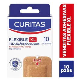 Curitas Venditas Adhesivas Flexible XL 10 piezas