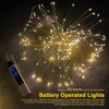Firework Lights for Garden Decor, Rechargeable Battery Operated Outdoor lights,