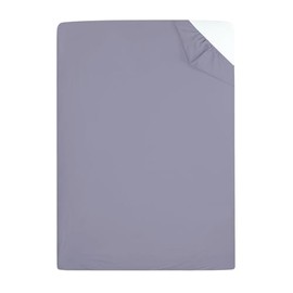 AIMANE® Non Iron Percale 4FT Small Double Fitted Sheet Poly Cotton Easy Care Non Iron Percale 4FT Fitted Bed Sheets Small Double (Grey)