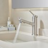 Aktines Pull Out Bathroom Faucet 1 Hole, Brushed Stainless