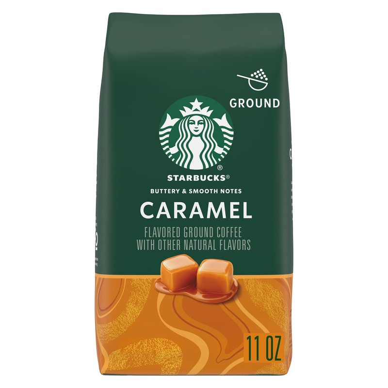 Starbucks Flavored Ground Coffee, Caramel, 11 OZ