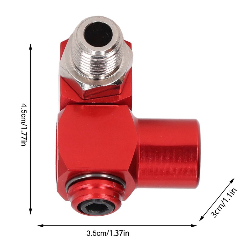 4Pcs 360 Degree Air Hose Connector 1/4in NPT Thread Industrial