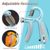 Hand Grips Strengthener with Count, Finger Handgrip Wrist Squeezer Exerciser