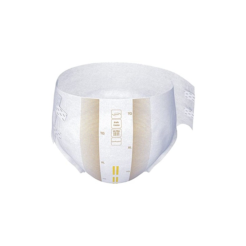 TENA Ultra Breathable Briefs, Incontinence, Disposable, Heavy Absorbency, XL, 15