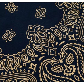 Unbranded 12 Gold Paisley Print Bandana Scarfs 100% COTTON size 22 x 22