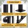 LMYYGOO Steps Wrought Iron Handrail Stair Railing ，2 to 3
