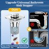 Premium Pop-Up Bathroom Sink Strainer with Removable Hair Catcher