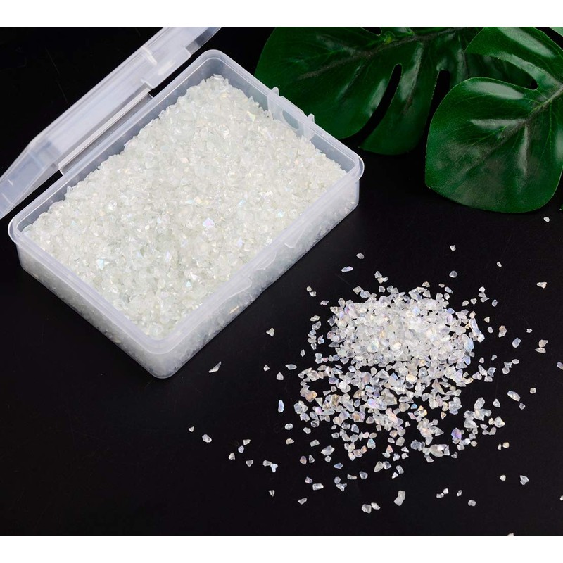 Crushed Glass Irregular Metallic Chips Sprinkles Chunky Glitter Transparency AB
