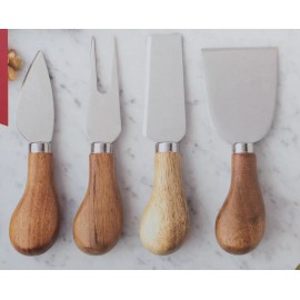 Taylor's Eye Witness TAYLOR’S EYE WITNESS, Four Piece Stainless CHEESE KNIFE Set, Acacia Wood Handles