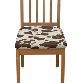 Pzuqiu Cow Hide Print Square Chair Seat Cushion Cover for High Chairs Anti-Scratch Outdoor Chair Seat Slipcover Fashion Dining Room Chair Cushion Cover Home Accessories