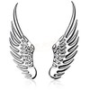 SKS Distribution® 3D Chrome Stainless Steel Wings Car Emblem Decal